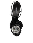 Bild in Galerie-Betrachter laden, Dolce & Gabbana Black Crystal Ankle Strap Sandals Shoes
