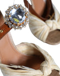 Bild in Galerie-Betrachter laden, Dolce & Gabbana Multicolor Crystal Slides Heel Sandals Shoes
