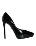 Bild in Galerie-Betrachter laden, Dolce & Gabbana Black Leather Platform Heels Pumps Shoes
