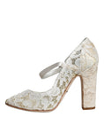 Bild in Galerie-Betrachter laden, Dolce & Gabbana White Lace Crystals Heels Sandals Shoes
