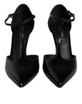 Bild in Galerie-Betrachter laden, Dolce & Gabbana Black Patent Leather T-strap Heels Pumps Shoes
