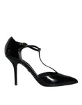 Bild in Galerie-Betrachter laden, Dolce & Gabbana Black Patent Leather T-strap Heels Pumps Shoes
