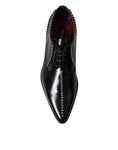 Bild in Galerie-Betrachter laden, Dolce & Gabbana Black Leather Crystal Dress Formal Shoes
