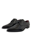 Bild in Galerie-Betrachter laden, Dolce & Gabbana Black Leather Crystal Dress Formal Shoes
