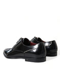 Bild in Galerie-Betrachter laden, Dolce & Gabbana Black Leather Crystal Dress Formal Shoes
