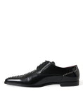 Bild in Galerie-Betrachter laden, Dolce & Gabbana Black Leather Crystal Dress Formal Shoes
