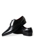 Bild in Galerie-Betrachter laden, Dolce & Gabbana Black Leather Crystal Dress Formal Shoes
