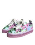 Bild in Galerie-Betrachter laden, Dolce & Gabbana Multicolor Canvas Floral Espadrilles Sneakers Shoes
