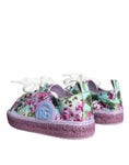 Bild in Galerie-Betrachter laden, Dolce & Gabbana Multicolor Canvas Floral Espadrilles Sneakers Shoes
