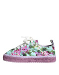 Bild in Galerie-Betrachter laden, Dolce & Gabbana Multicolor Canvas Floral Espadrilles Sneakers Shoes
