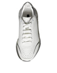 Bild in Galerie-Betrachter laden, Dolce & Gabbana White Silver Daymaster Leather Sneakers Shoes
