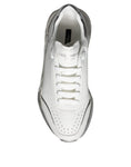 Bild in Galerie-Betrachter laden, Dolce & Gabbana White Silver Daymaster Leather Sneakers Shoes
