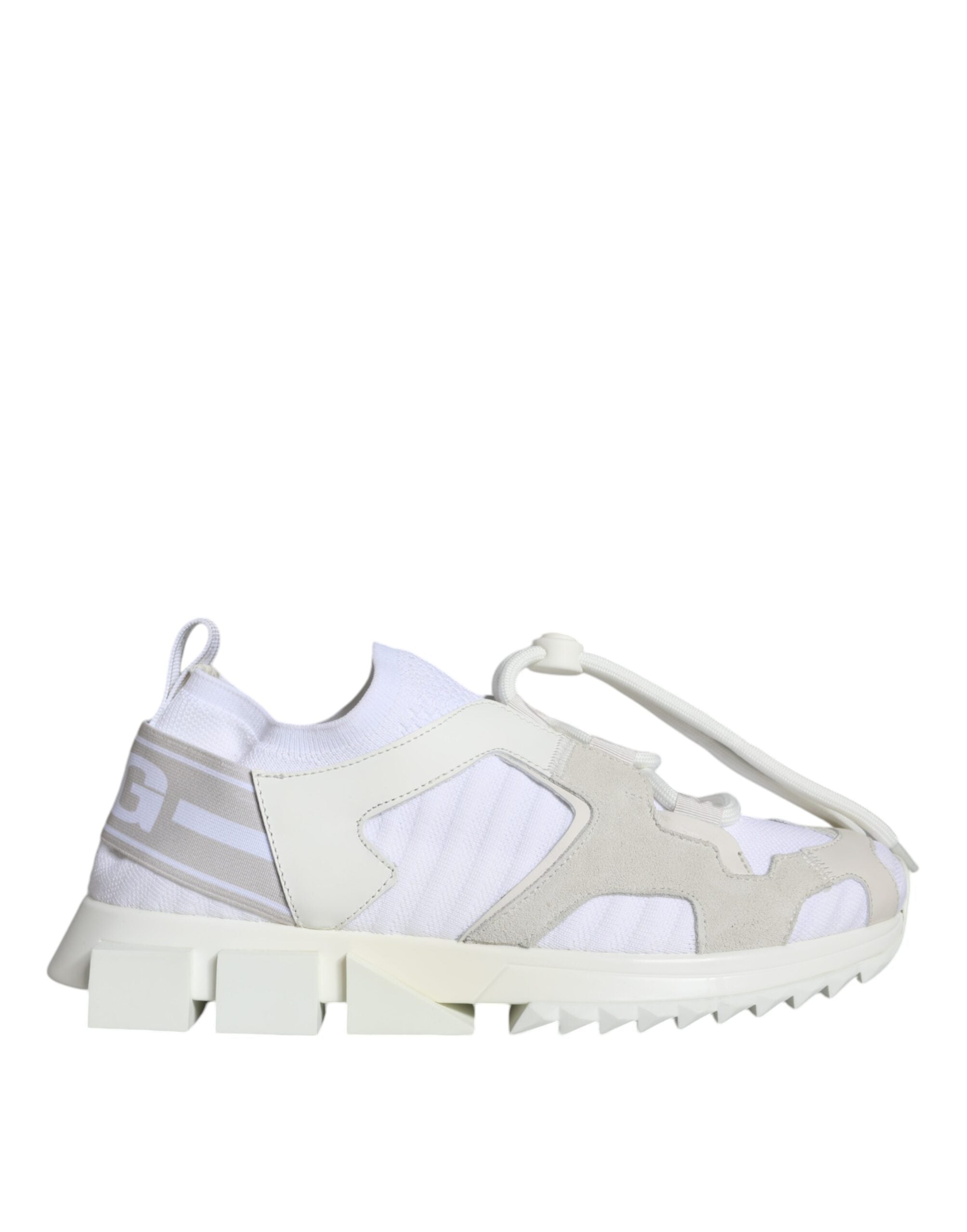 Dolce & Gabbana White Mesh Sorrento Trekking Sneakers Shoes