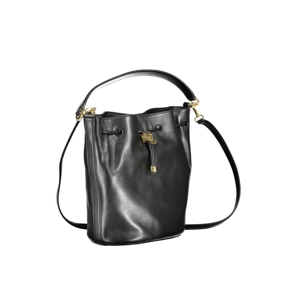 Ralph Lauren Schwarze Lederhandtasche