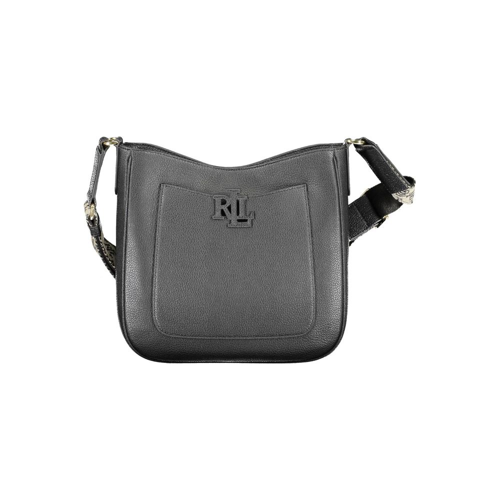 Ralph Lauren Schwarze Lederhandtasche