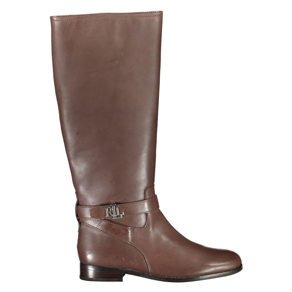 Ralph Lauren Brauner Lederstiefel