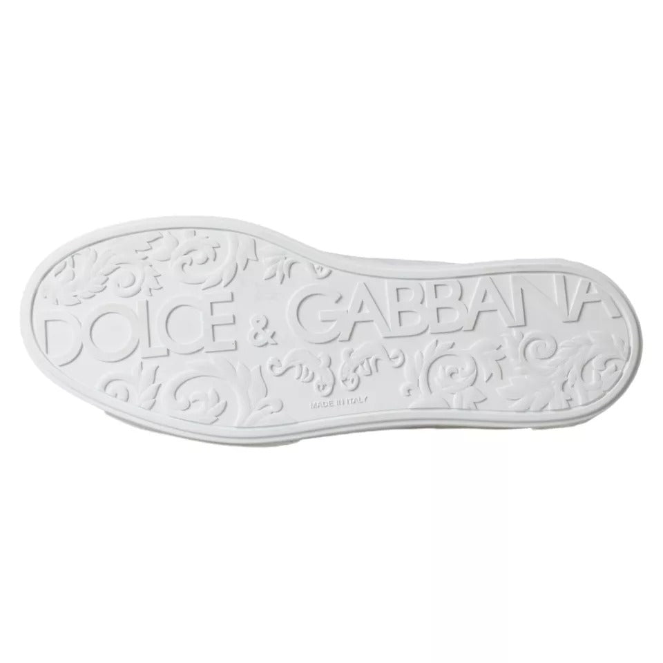 Dolce & Gabbana Weiß Portofino Logo Low Top Trainer Turnschuhe Schuhe