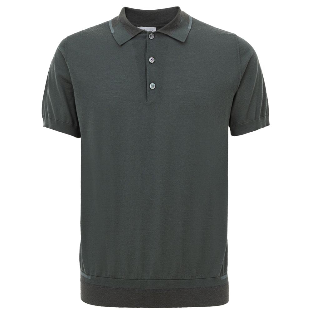 Brioni Grünes Baumwoll-Poloshirt