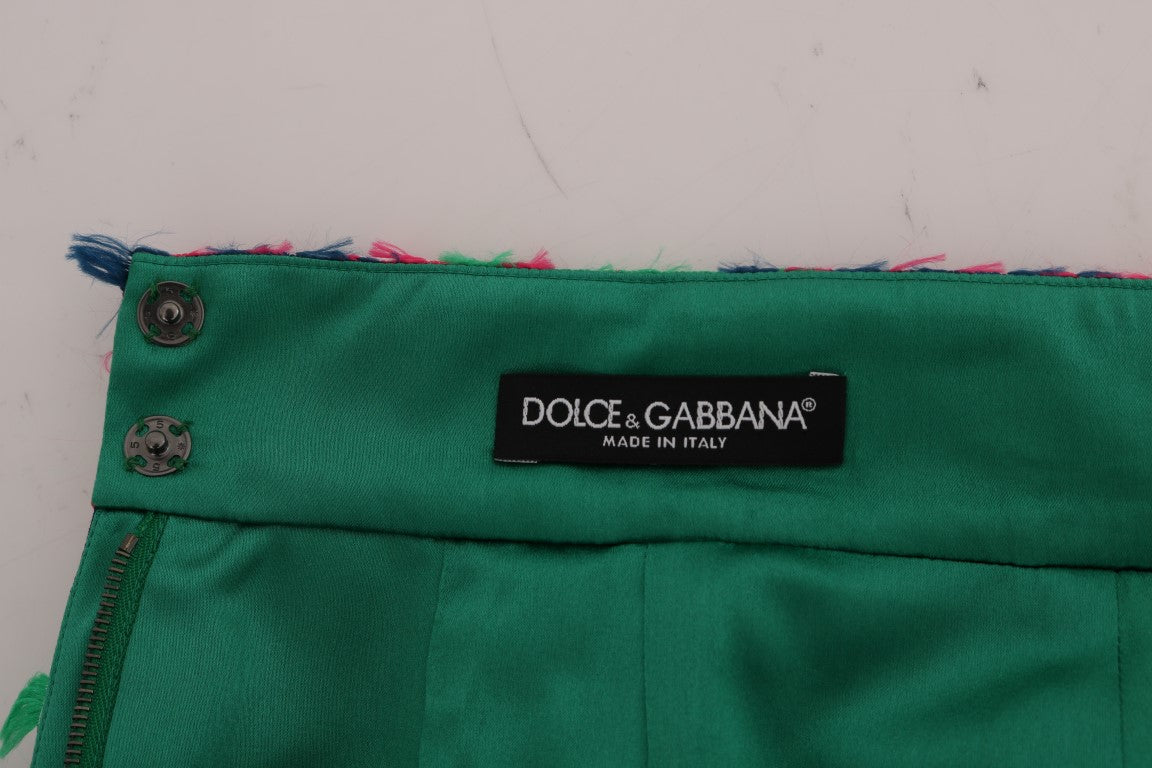 Dolce &amp; Gabbana Elegant high waist jacquard pencil skirt