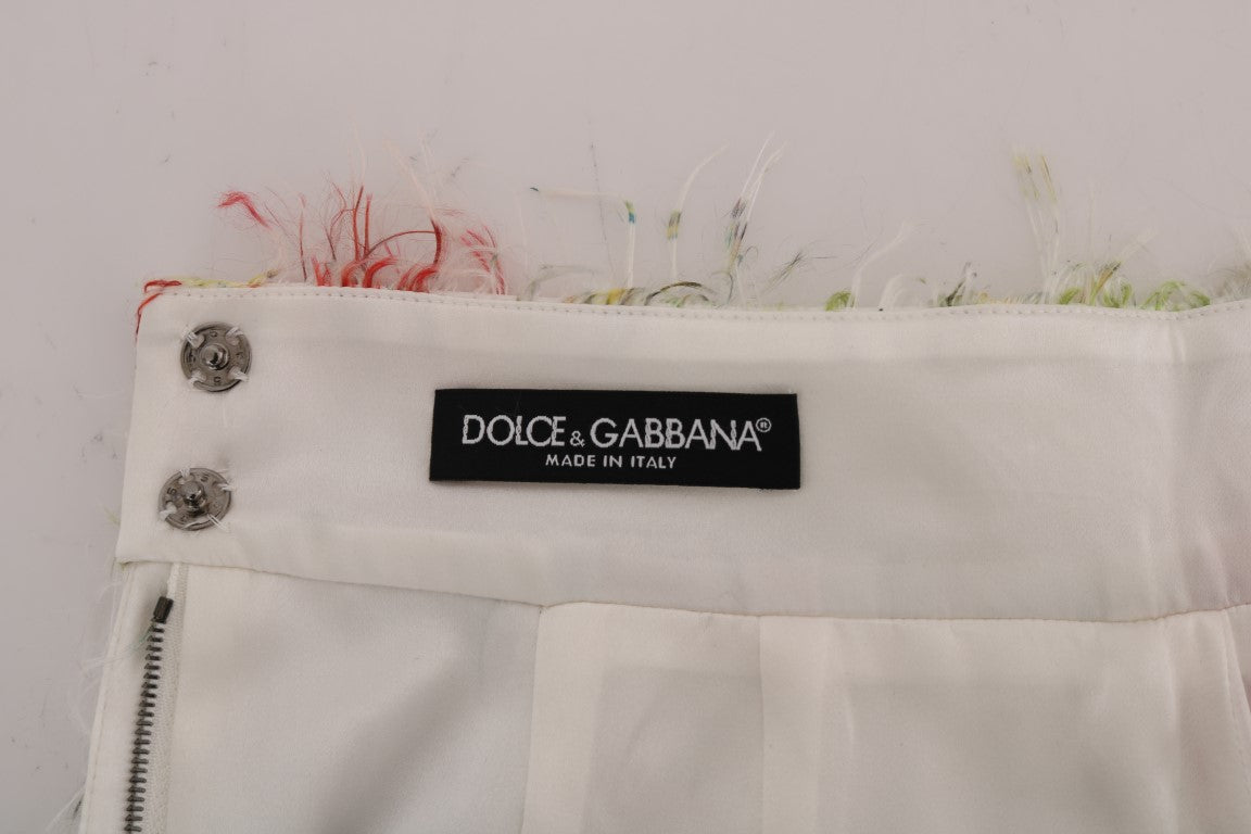 Dolce &amp; Gabbana Elegant floral pencil skirt with high waist