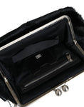 Resmi galeri görüntüleyiciye yükleyin, Dolce & Gabbana Black Fur Handbag Clutch Purse Pouch Bag
