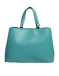 Resmi galeri görüntüleyiciye yükleyin, Patrizia Pepe Green Leather Women Shopping Tote Top Handle Bag
