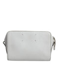 Resmi galeri görüntüleyiciye yükleyin, MM6 Maison Margiela White Leather Large Pouch Zip Handbag Women Bag
