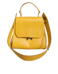 Resmi galeri görüntüleyiciye yükleyin, Patrizia Pepe Yellow Leather Shoulder Strap Top Handle Bag
