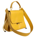 Resmi galeri görüntüleyiciye yükleyin, Patrizia Pepe Yellow Leather Shoulder Strap Top Handle Bag
