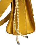 Resmi galeri görüntüleyiciye yükleyin, Patrizia Pepe Yellow Leather Shoulder Strap Top Handle Bag
