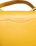 Resmi galeri görüntüleyiciye yükleyin, Patrizia Pepe Yellow Leather Shoulder Strap Top Handle Bag
