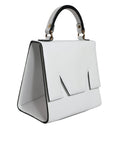 Resmi galeri görüntüleyiciye yükleyin, MSGM White Bovine Leather Top Handle Handbag Satchel Purse Bag
