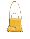 Resmi galeri görüntüleyiciye yükleyin, Patrizia Pepe Yellow Leather Shoulder Strap Top Handle Bag
