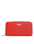 Bild in Galerie-Betrachter laden, MSGM Red Leather Continental Zip Around Card Holder Bifold Clutch Wallet
