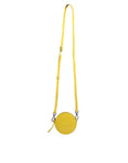 Bild in Galerie-Betrachter laden, MSGM Yellow Leather Logo Crossbody Sling Shoulder Round Bag
