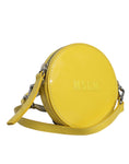 Bild in Galerie-Betrachter laden, MSGM Yellow Leather Logo Crossbody Sling Shoulder Round Bag
