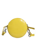 Bild in Galerie-Betrachter laden, MSGM Yellow Leather Logo Crossbody Sling Shoulder Round Bag
