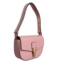 Resmi galeri görüntüleyiciye yükleyin, Versace Pink Grainy Calf Leather Logo Crossbody Shoulder Bag
