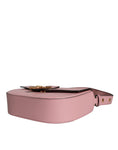 Resmi galeri görüntüleyiciye yükleyin, Versace Pink Grainy Calf Leather Logo Crossbody Shoulder Bag
