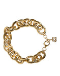 Bild in Galerie-Betrachter laden, Dolce & Gabbana Gold Tone Brass Maxi Chain Lobster Clasp Logo Bracelet
