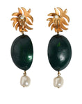 Bild in Galerie-Betrachter laden, Dolce & Gabbana Red Watermelon Gold Brass Crystal Clip Dangling Earrings
