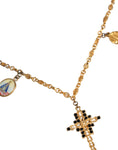 Bild in Galerie-Betrachter laden, Dolce & Gabbana Gold Tone Brass Chain Religious Cross Pendant Necklace
