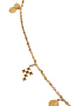 Bild in Galerie-Betrachter laden, Dolce & Gabbana Gold Tone Brass Chain Religious Cross Pendant Necklace
