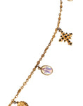 Bild in Galerie-Betrachter laden, Dolce & Gabbana Gold Tone Brass Chain Religious Cross Pendant Necklace
