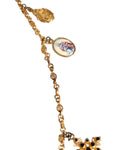 Bild in Galerie-Betrachter laden, Dolce & Gabbana Gold Tone Brass Chain Religious Cross Pendant Necklace
