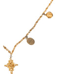 Bild in Galerie-Betrachter laden, Dolce & Gabbana Gold Tone Brass Chain Religious Cross Pendant Necklace
