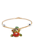 Bild in Galerie-Betrachter laden, Dolce & Gabbana Gold Brass Leopard Flower Embellished Statement Necklace
