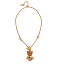 Bild in Galerie-Betrachter laden, Dolce & Gabbana Gold Brass Leopard Flower Embellished Statement Necklace
