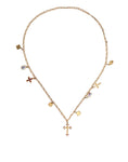 Bild in Galerie-Betrachter laden, Dolce & Gabbana Gold Tone Brass Chain Religious Cross Pendant Necklace
