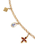 Bild in Galerie-Betrachter laden, Dolce & Gabbana Gold Tone Brass Chain Religious Cross Pendant Necklace
